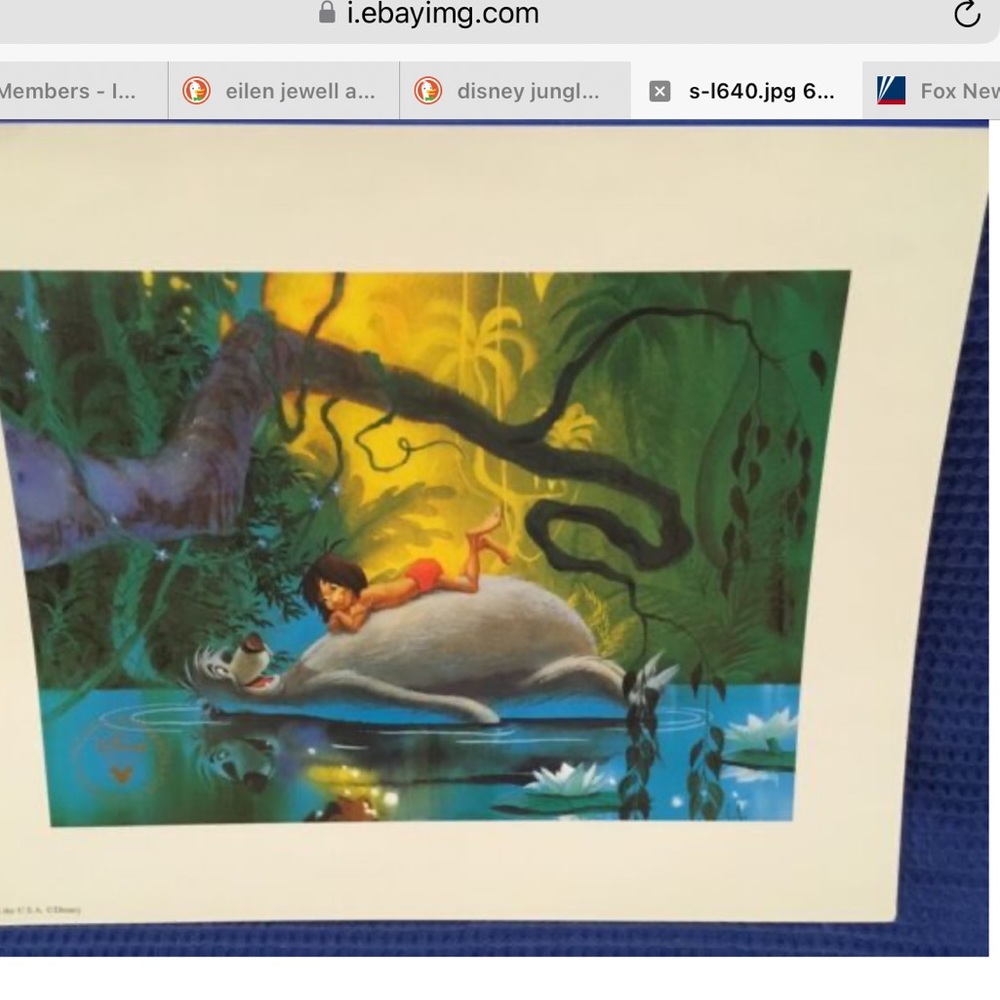 NWOT Disney Beautiful Exclusive Jungle Book lithograph